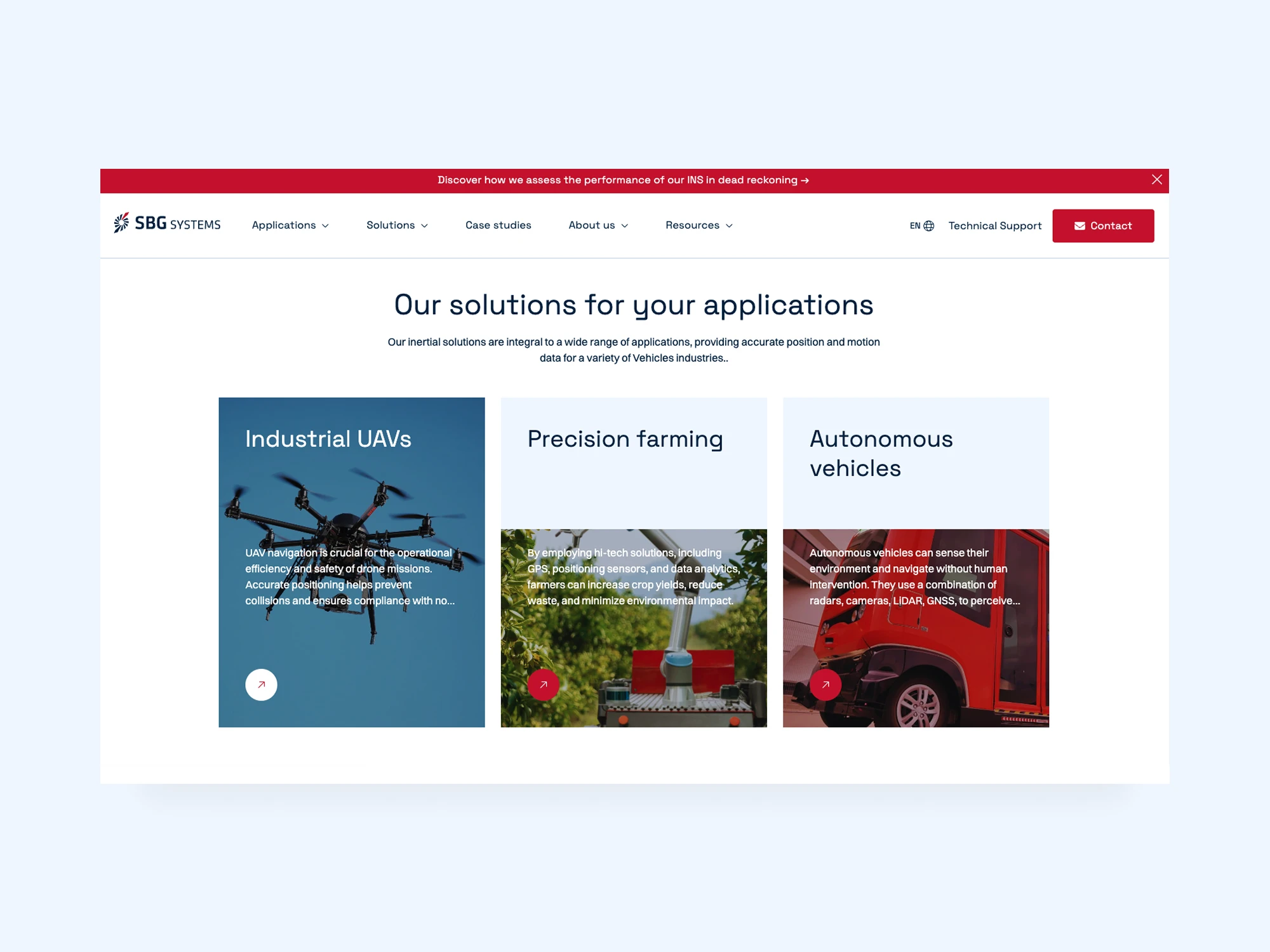 Page d'accueil SBG Systems