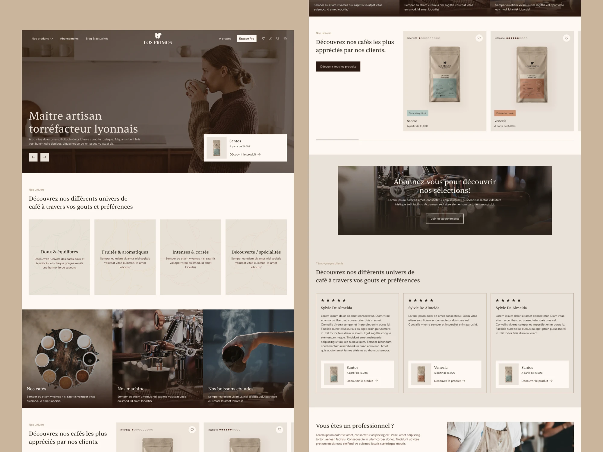 Page d'accueil du site Los Primos